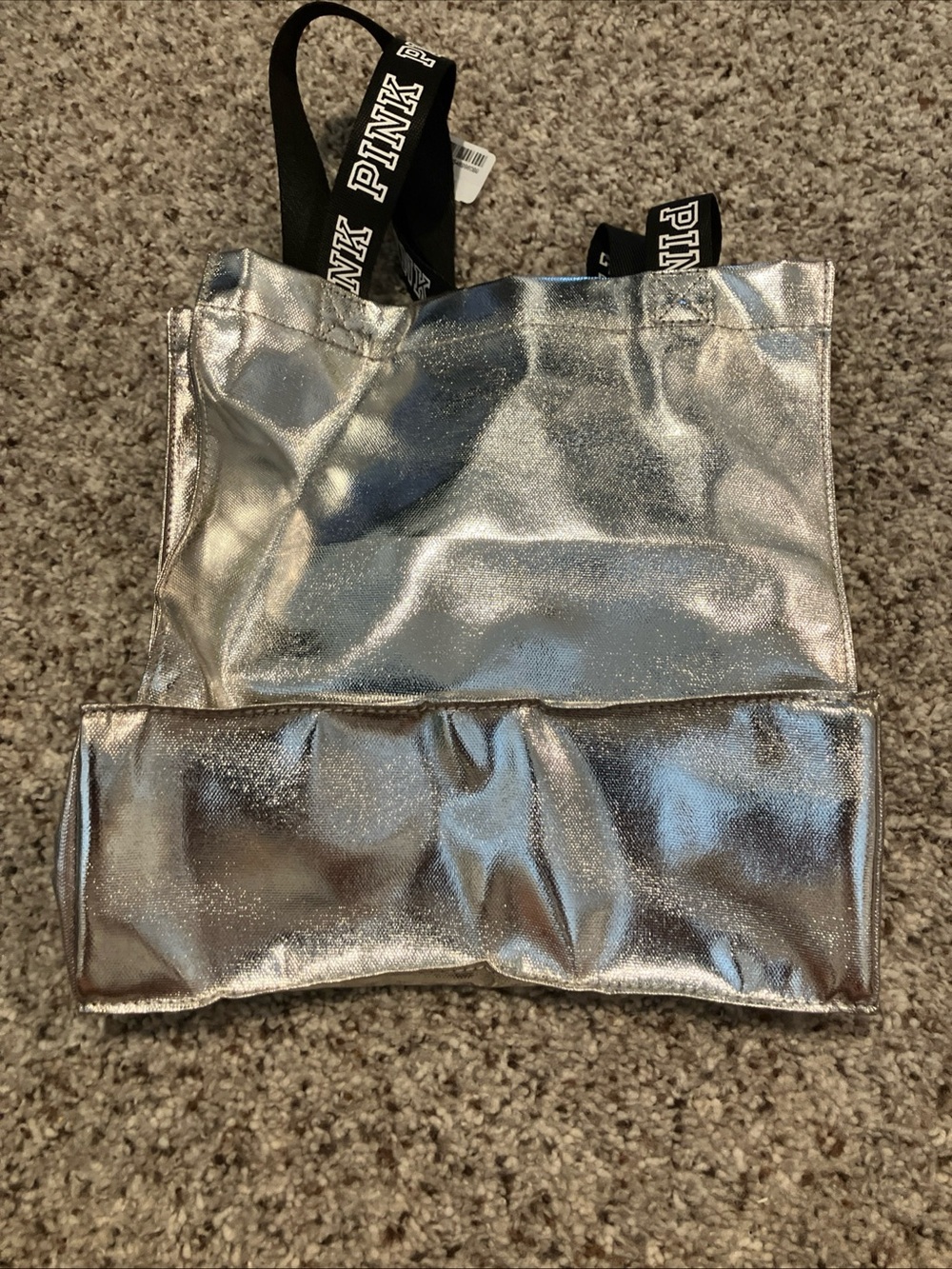 Victoria’s Secret PINK Silver Metallic Tote Bag – NWT - Picture 3 of 9